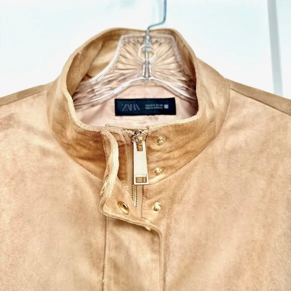 Zara Faux Suede Jacket - Size Small - Picture 2 of 10